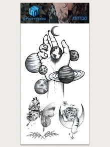 1sheet Planet Tattoo Sticker