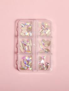 1 hộp trang trí móng rhinestone - Hồng - Xem 2