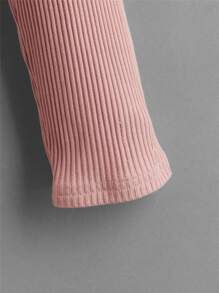 SHEIN Chicas 3 piezas Leggings algodón tejido de canalé - Multicolor - Ver 9