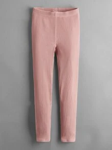 SHEIN Chicas 3 piezas Leggings algodón tejido de canalé - Multicolor - Ver 10