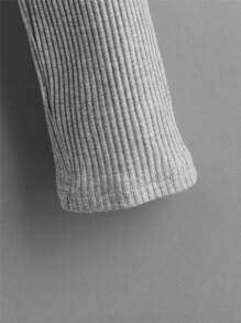 SHEIN Chicas 3 piezas Leggings algodón tejido de canalé - Multicolor - Ver 11