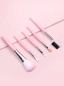 Set de 5 piezas de mini brochas de maquillaje para niños, juego de brochas de maquillaje/cosméticas, set de brochas, kit de brochas de maquillaje, set de brochas de maquillaje, kit de maquillaje completo, set de brochas de maquillaje, kit de maquillaje completo, kit de brochas, set de brochas de maquillaje, set de regalo de maquillaje - Rosa - Ver 1