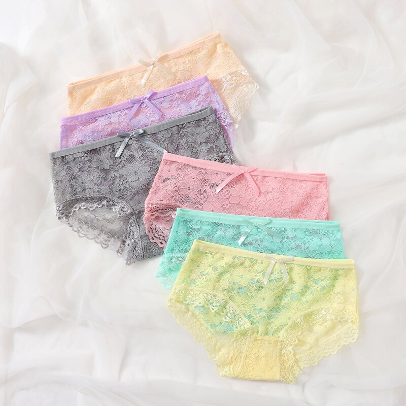

6pack Floral Lace Panty Set, Multicolor