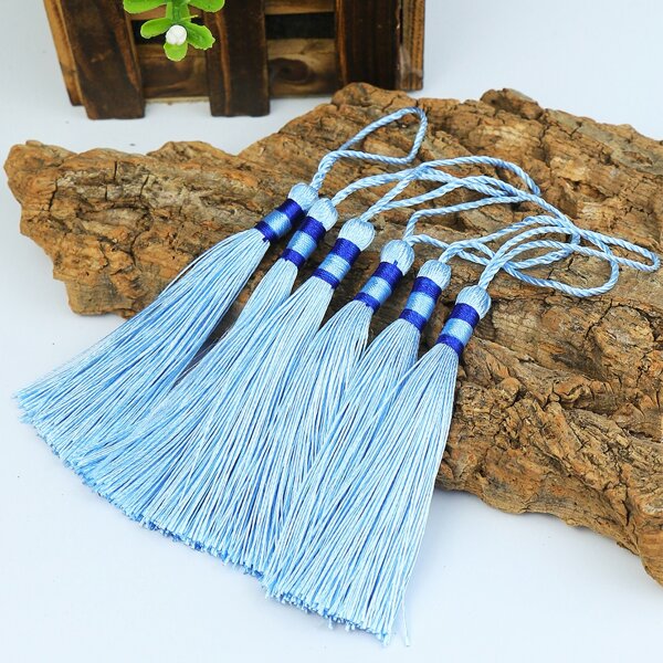 

6pcs Tassel DIY Accessory, Baby blue