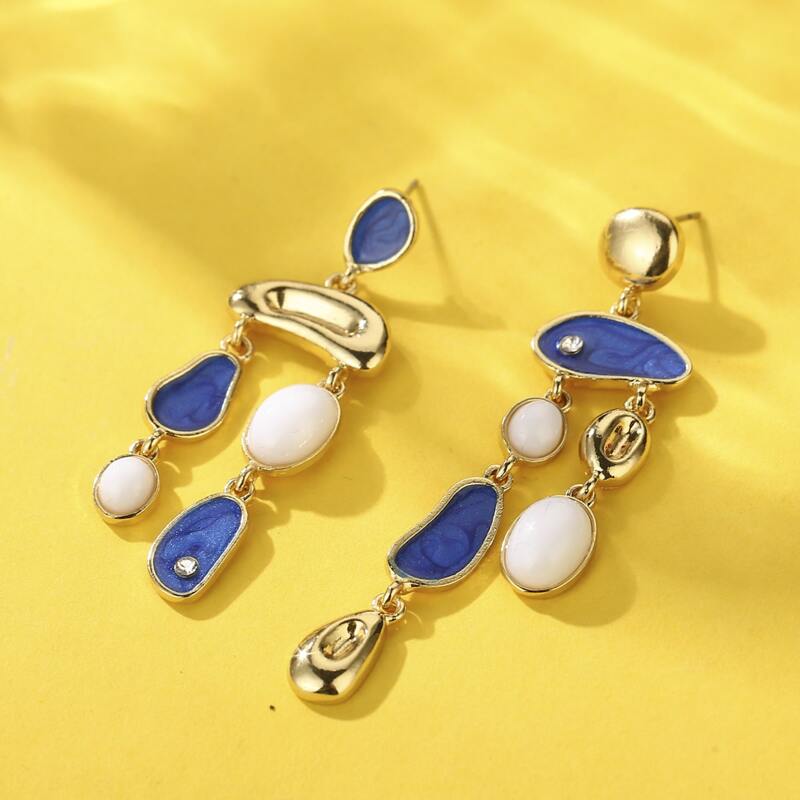 

Tassel Drop Earrings, Blue