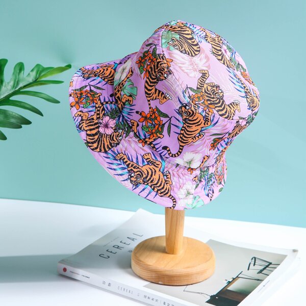 

Animal Print Bucket Hat, Multicolor
