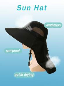 Sneldrogende zonnehoed - Zwart - Bekijken 2