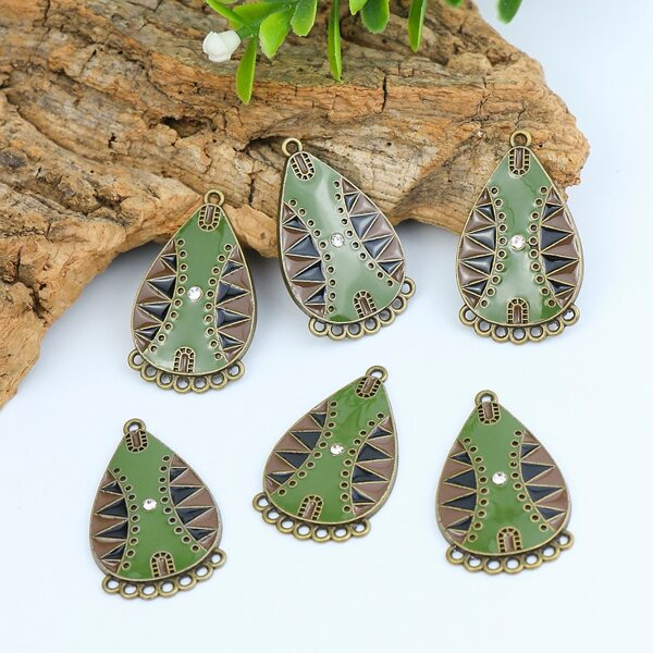

6pcs Water-drop Shaped DIY Pendant, Multicolor