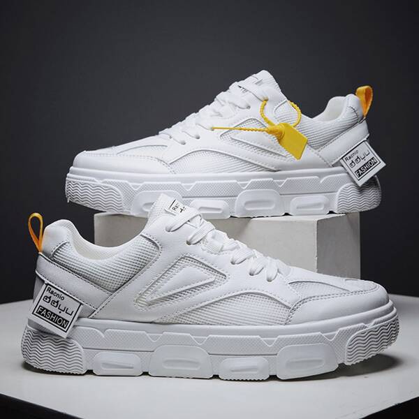 

Men Lace Up Front Sneakers, White