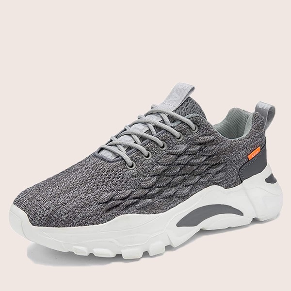 

Men Fish Scales Running Shoes, Grey
