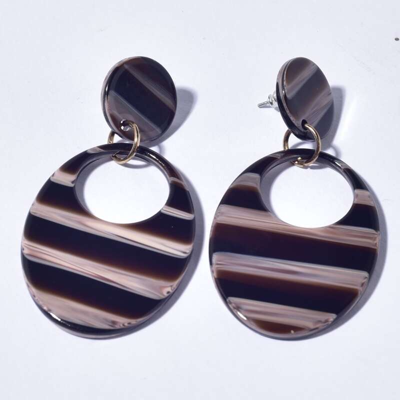 

Hollow Out Drop Earrings, Multicolor