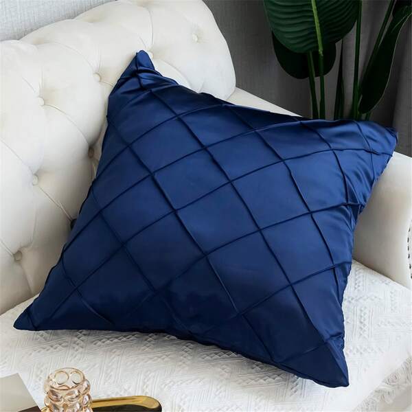 

Solid Color Satin Cushion Cover Without Filler, Royal blue