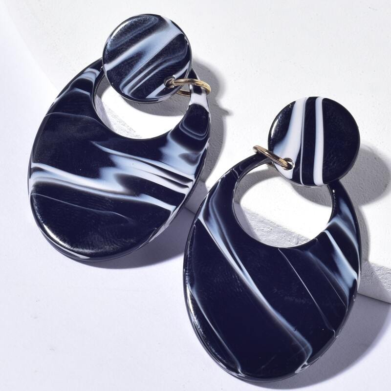 

Hollow Out Drop Earrings, Multicolor