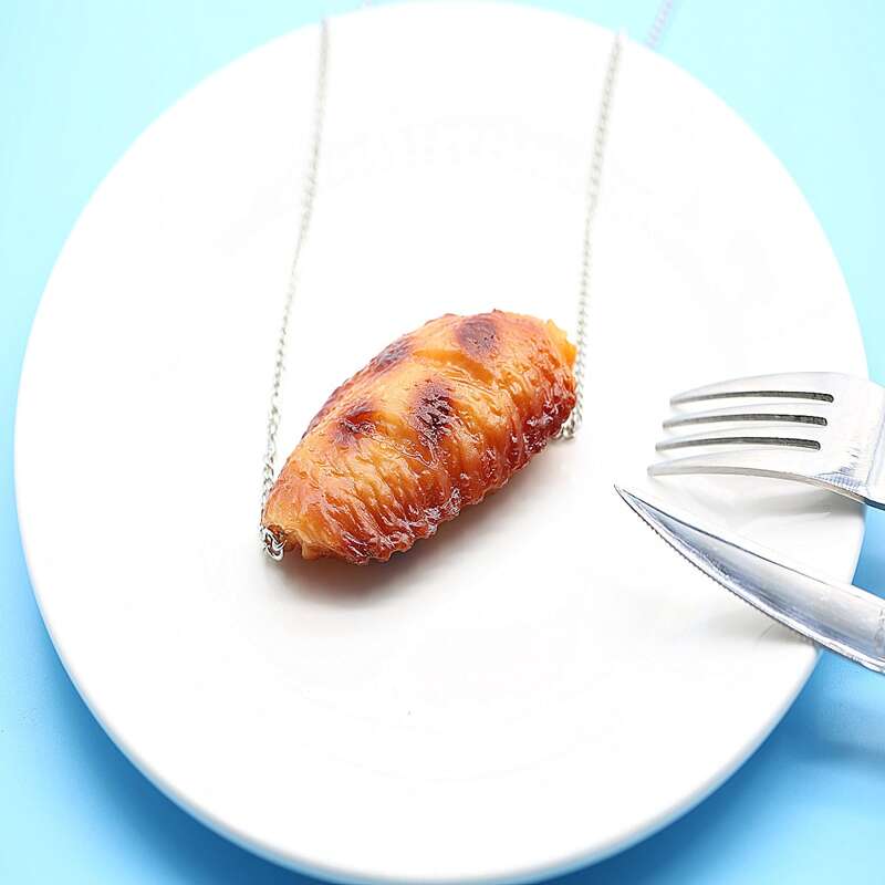 

Chicken Wing Chain Necklace, Silver