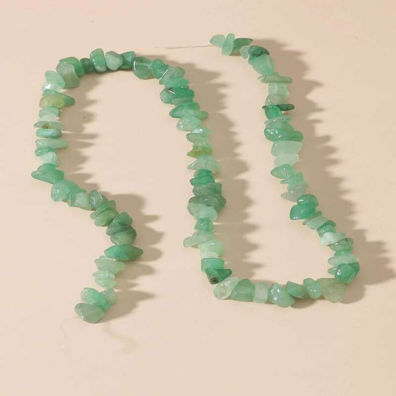 

1pc Natural Stone Beaded DIY Accessory, Green