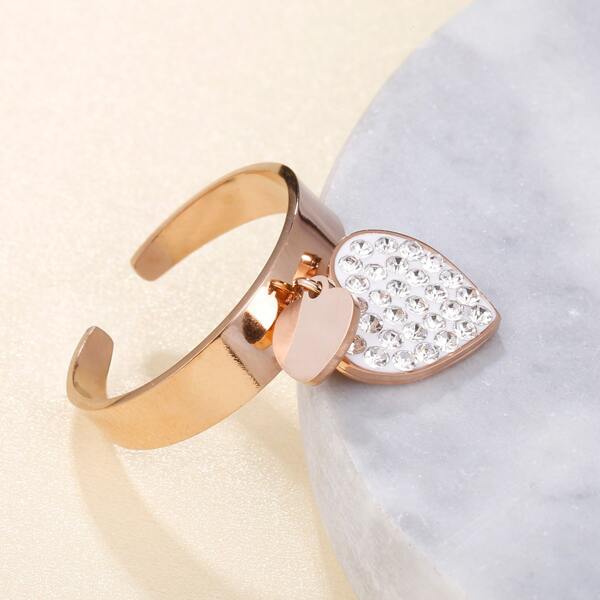 

Heart Charm Ring, Rose gold