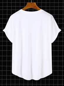 Manfinity Homme Men 2 Packs Solid Crew Neck Tee - Black and White - View 8