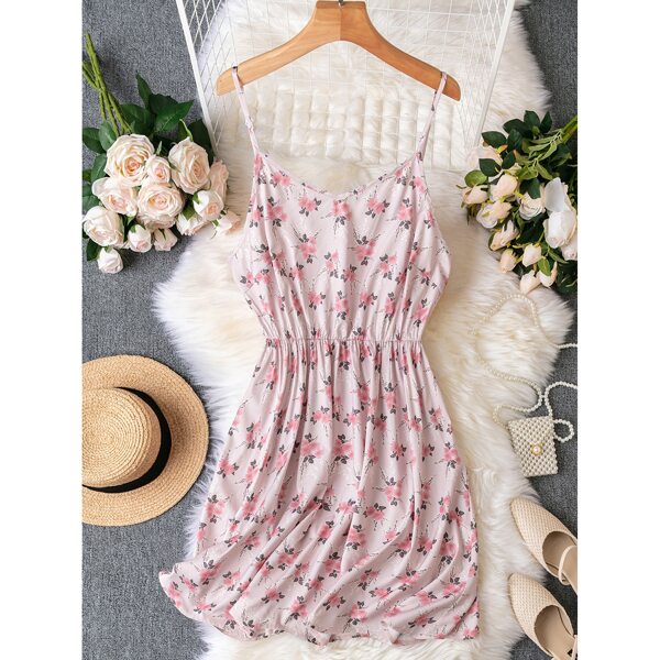 

Plus Allover Floral Cami Dress, Pink