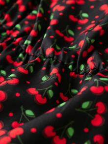 Blusa con estampado de cereza - Multicolor - Ver 3