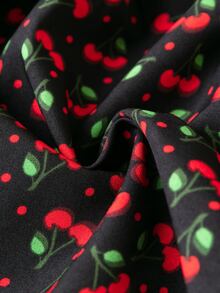 Blusa con estampado de cereza - Multicolor - Ver 4