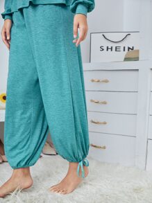 SHEIN Bộ giản dị Con số Giải trí - Màu xanh ngọc - Xem 4