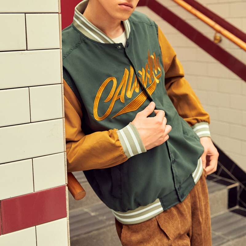 

Guys Letter Print Button Front Jacket, Multicolor