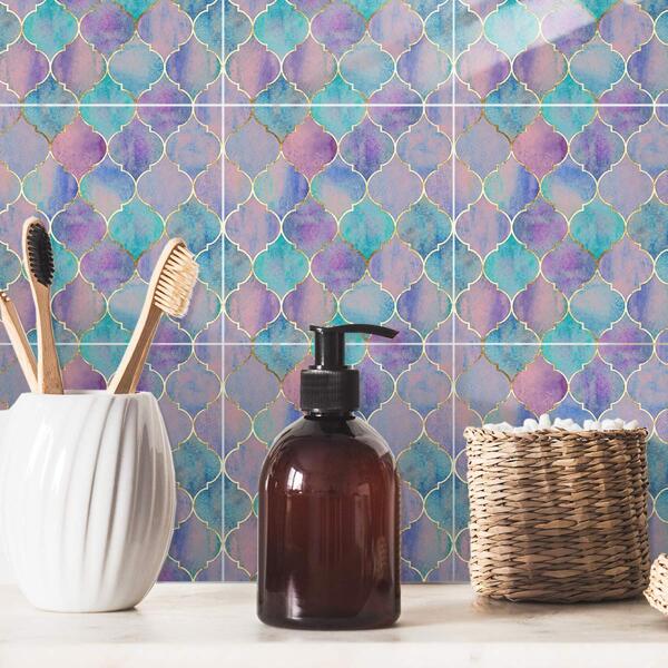 

6pcs Geometric Pattern Wall Sticker, Multicolor