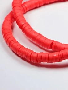 Accesorio de joya DIY arcilla suave con cuenta - Rojo - Ver 2