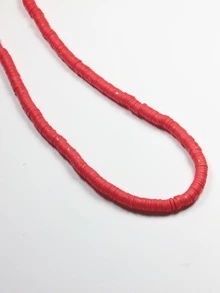 Accesorio de joya DIY arcilla suave con cuenta - Rojo - Ver 3
