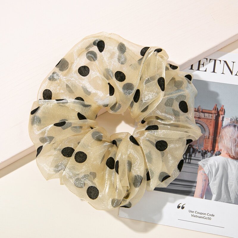 

1pc Polka Dot Scrunchie, Multicolor