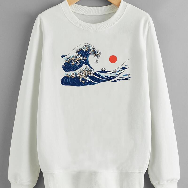 

Wave Graphic Sweatshirt, White