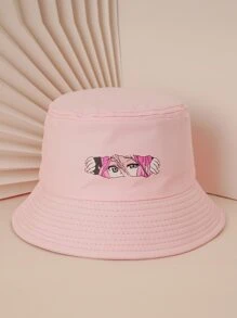 Gorro con hebilla con estampado de dibujos animados - Rosa - Ver 1