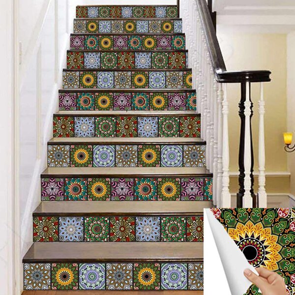 

10pcs Graphic Print Wall Sticker, Multicolor