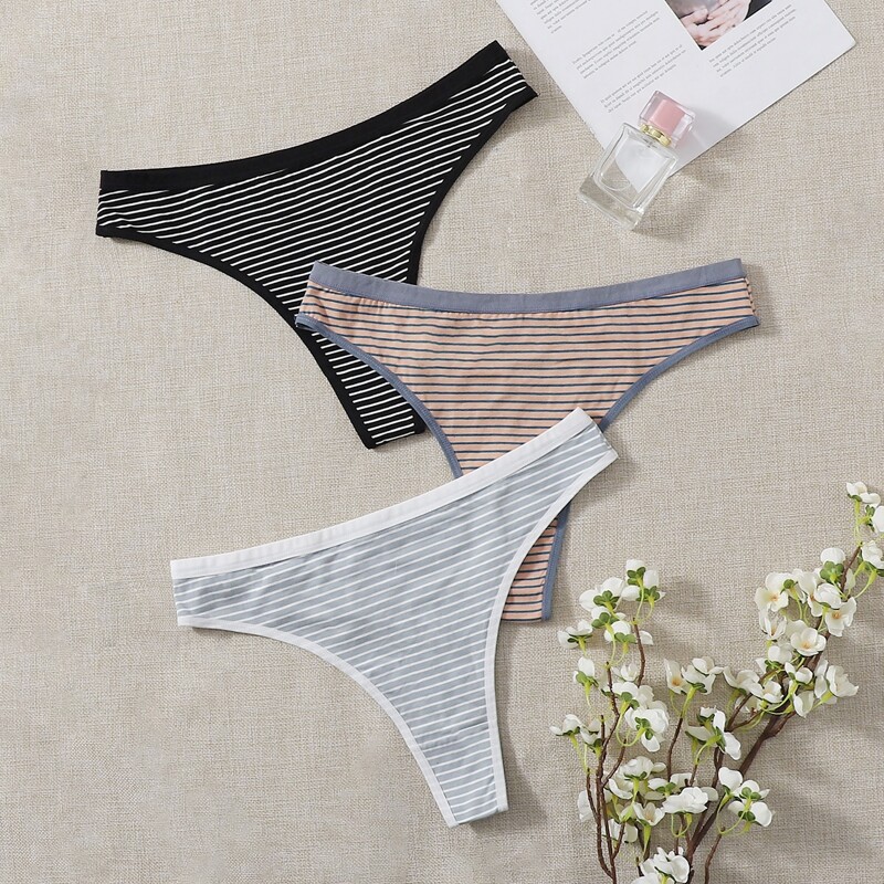 

3pack Plus Striped Panty Set, Multicolor