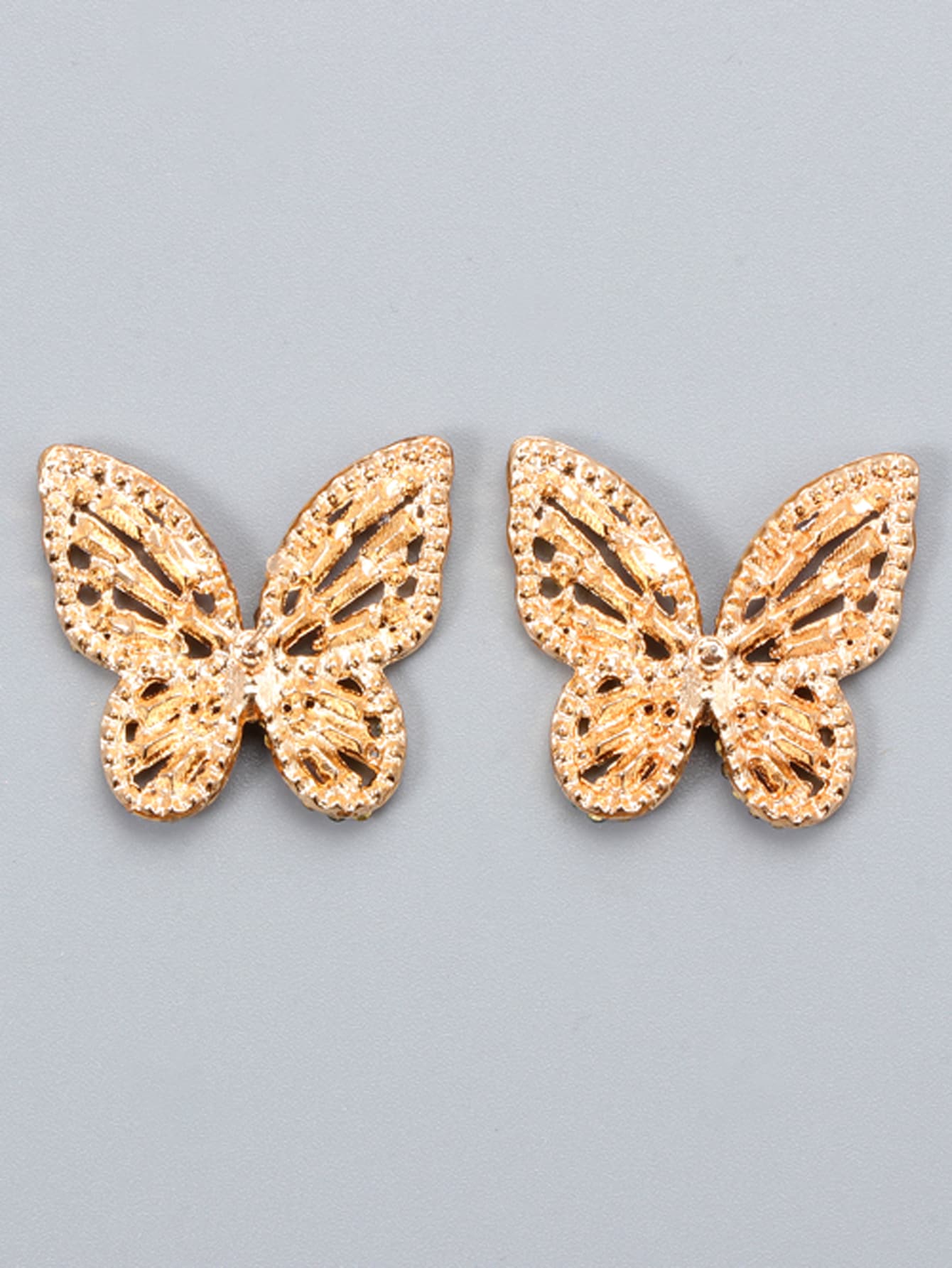 Rhinestone Butterfly Decor Stud Earrings