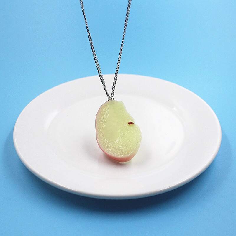 

Apple Decor Chain Necklace, Silver