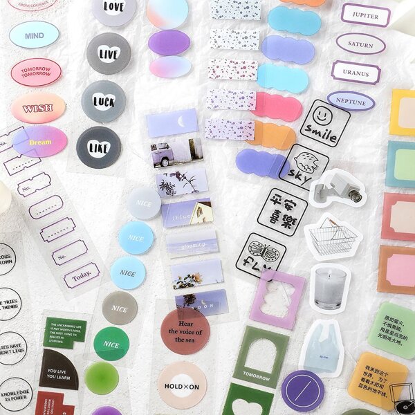 

1pack Random Pattern Sticker, Multicolor