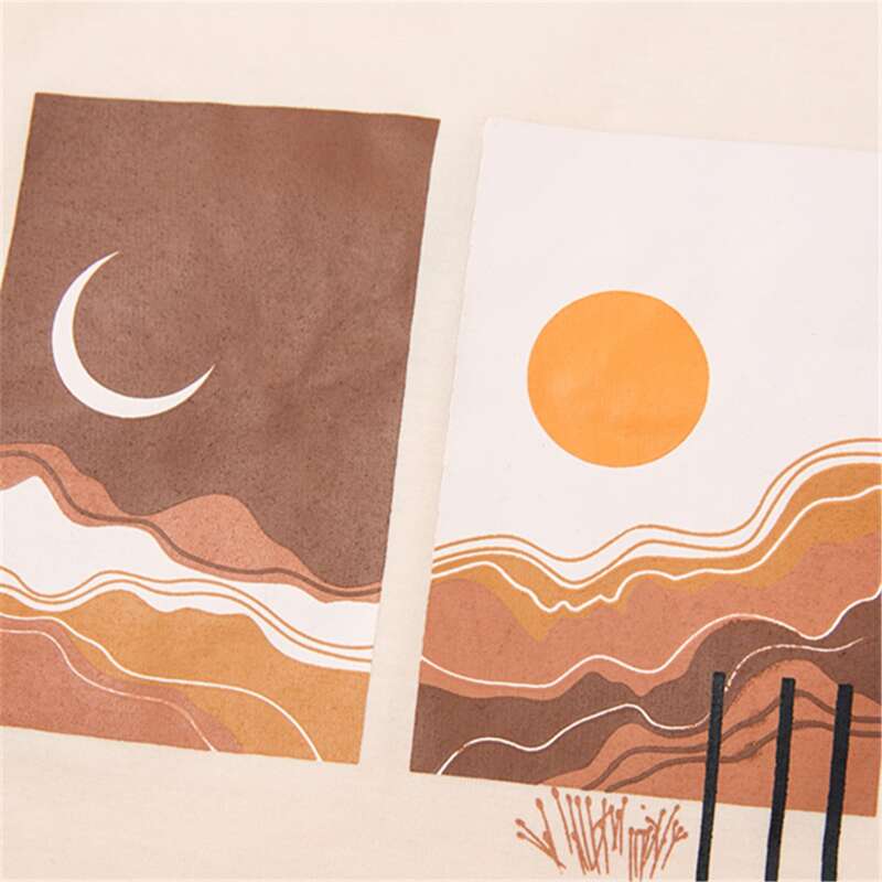 

Sun & Moon Graphic Halter Top & Solid Knot Shorts, Multicolor