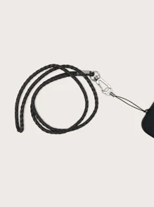 1入組編織手機掛繩 - 黑色 - 查看 2