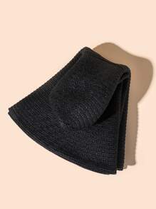 Wide Brim Straw Hat - Black - View 6