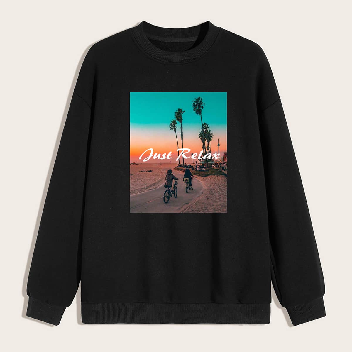 

Guys Letter Graphic Sweatshirt, Black