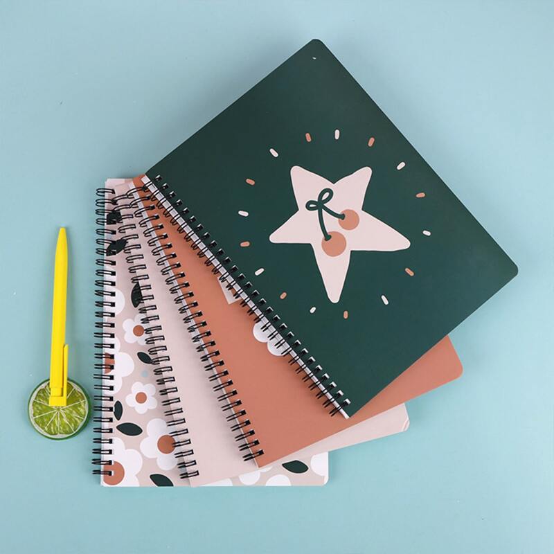 

1pc Random Pattern Spiral Notebook, Multicolor