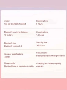 Cat Ear Design Headset