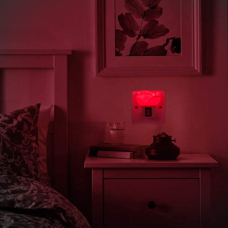 

Rose Shaped Night Light, Red