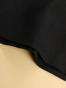 女孩單排釦荷葉袖上衣和翻蓋細節搭扣腰帶半身裙 - 彩色 - 查看 6