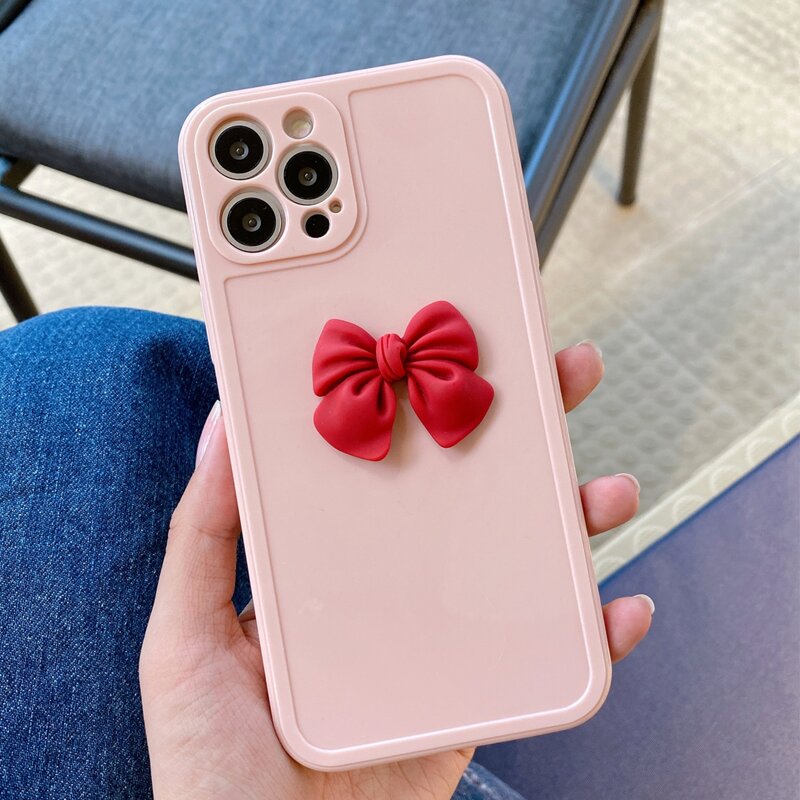 

Bowknot Decor Phone Case, Red