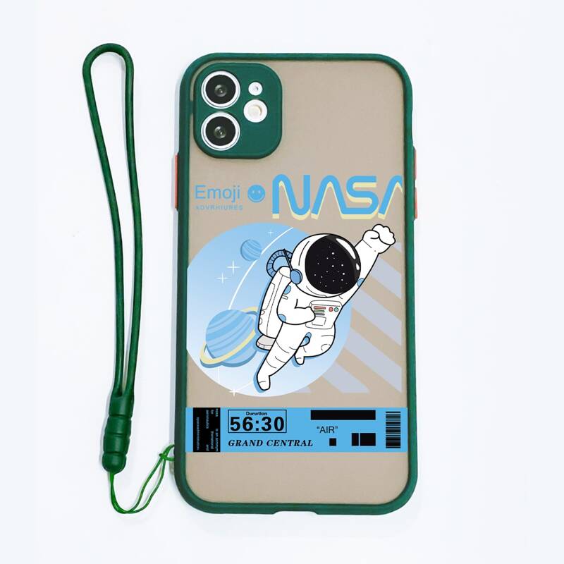 

Astronaut Print Phone Case, Dark green