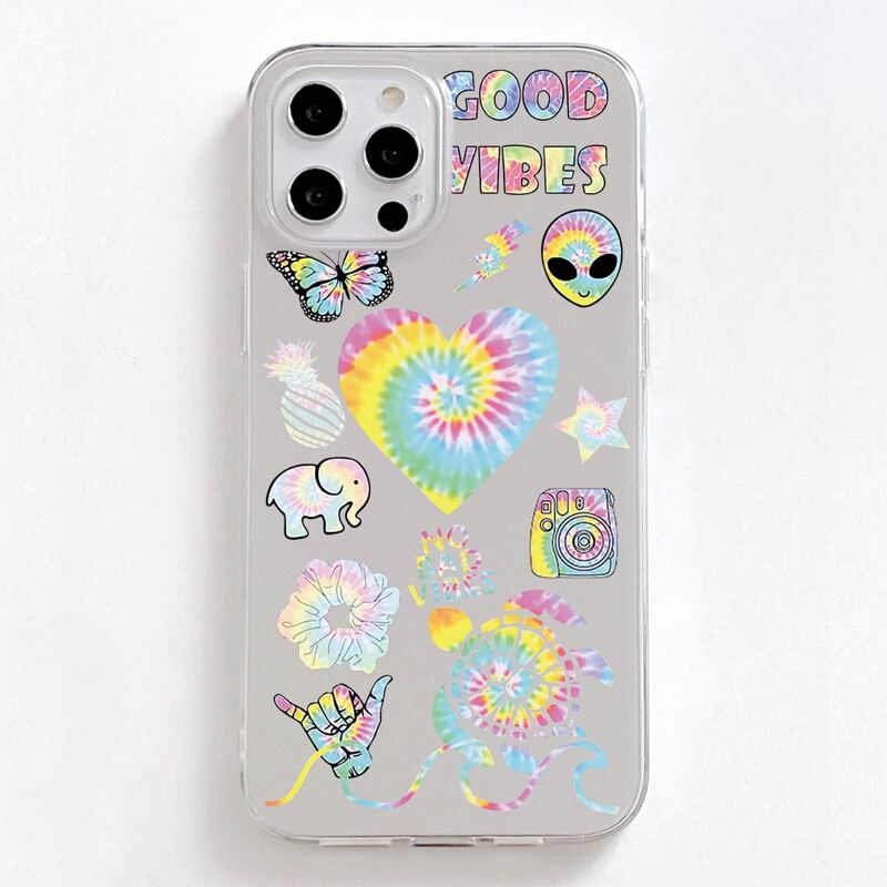 

Heart Print Phone Case, Multicolor