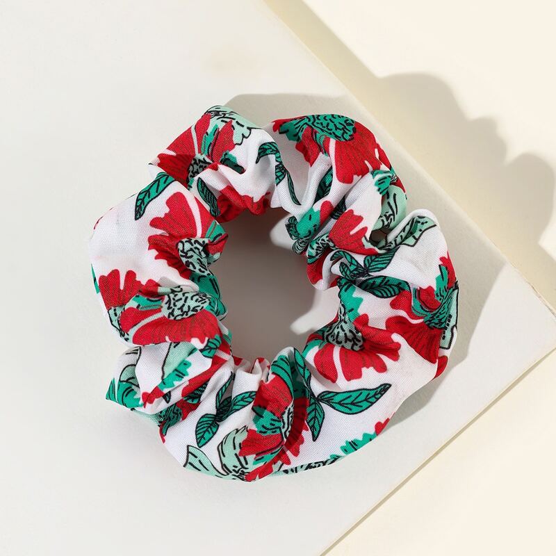 

Leaf Print Scrunchie, Multicolor
