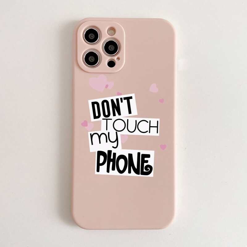 

Letter Graphic Phone Case, Pink
